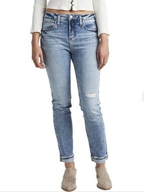 Silver Jeans Co. Womens Girlfriend Denim Jeans Beau size 29/28 (Measures 31x29)